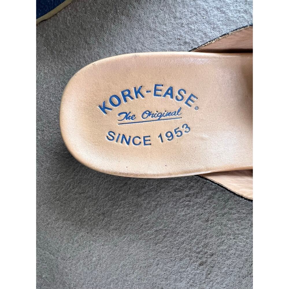 TKork-Ease Baja Sport Leather Wedge Slide Sandals - Blue - Size 9 - Picture 4 of 8